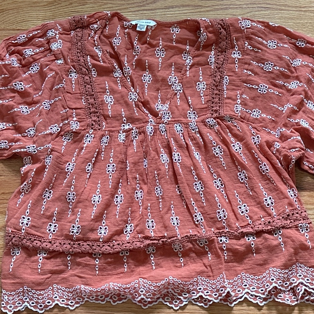 American Eagle Eylet Blouse